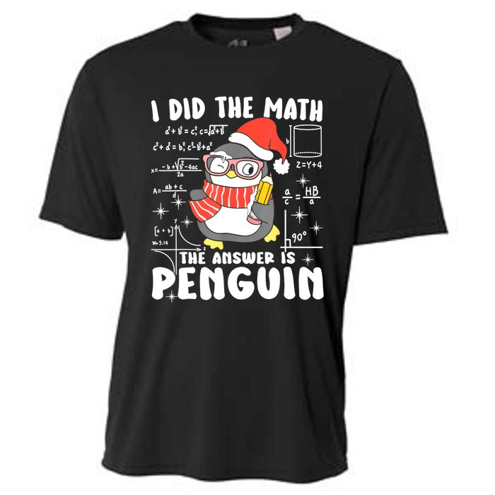 I Did The Math The Answer Is Penguin Christmas Cooling Performance Crew T-Shirt