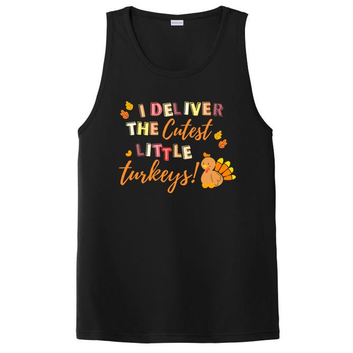 I Deliver The Cutest Little Turkeys NICU L&D Nurse Thankful PosiCharge Competitor Tank