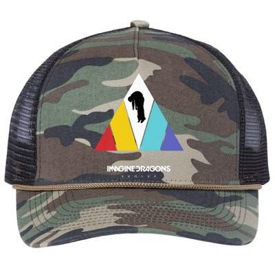 I.M.A.G.I.N.E. D.R.A.G.O.N.S Triangle Logo Red Yellow Mint Purple Retro Rope Trucker Hat Cap