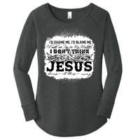 I Don't Think Jesus Does It That Way Bleached Christian Women's Perfect Tri Tunic Long Sleeve Shirt