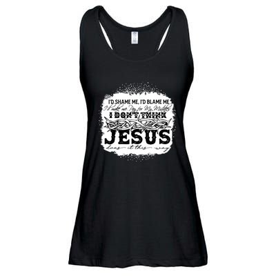 I Don't Think Jesus Does It That Way Bleached Christian Ladies Essential Flowy Tank