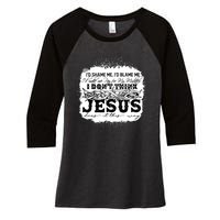 I Don't Think Jesus Does It That Way Bleached Christian Women's Tri-Blend 3/4-Sleeve Raglan Shirt