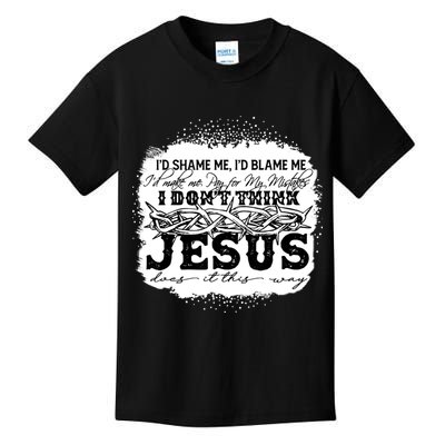 I Don't Think Jesus Does It That Way Bleached Christian Kids T-Shirt