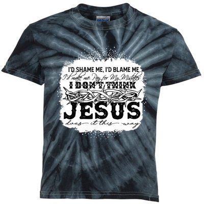 I Don't Think Jesus Does It That Way Bleached Christian Kids Tie-Dye T-Shirt