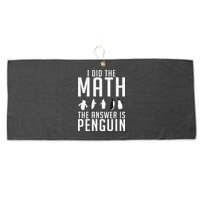 I did the Math the Answer is Penguin funny Large Microfiber Waffle Golf Towel