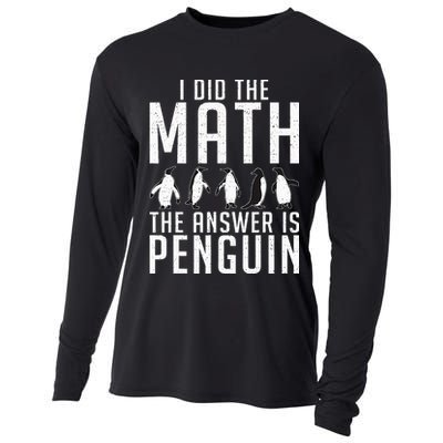 I did the Math the Answer is Penguin funny Cooling Performance Long Sleeve Crew