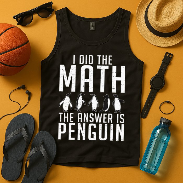 I did the Math the Answer is Penguin funny Tank Top