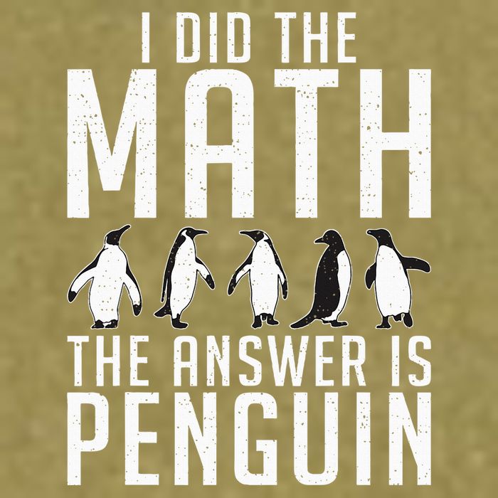 I did the Math the Answer is Penguin funny Garment-Dyed Women's Muscle Tee