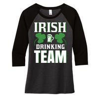 Irish Drinking Team Women's Tri-Blend 3/4-Sleeve Raglan Shirt