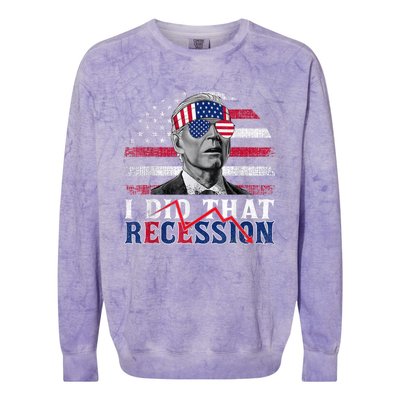 I Did That Biden Recession Funny Anti Biden Colorblast Crewneck Sweatshirt