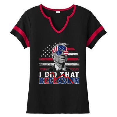 I Did That Biden Recession Funny Anti Biden Ladies Halftime Notch Neck Tee