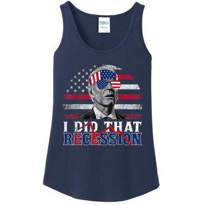 I Did That Biden Recession Funny Anti Biden Ladies Essential Tank