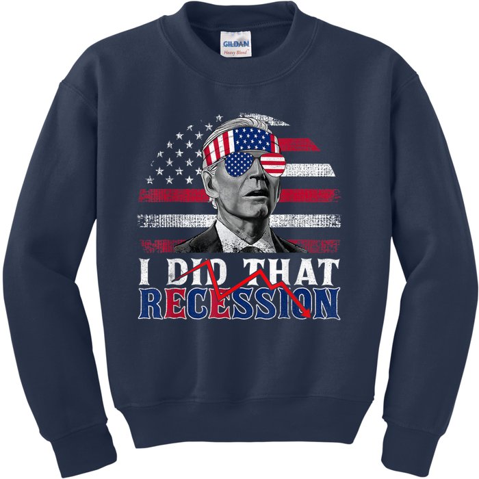 I Did That Biden Recession Funny Anti Biden Kids Sweatshirt