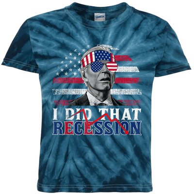 I Did That Biden Recession Funny Anti Biden Kids Tie-Dye T-Shirt