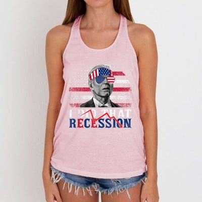 I Did That Biden Recession Funny Anti Biden Women's Knotted Racerback Tank