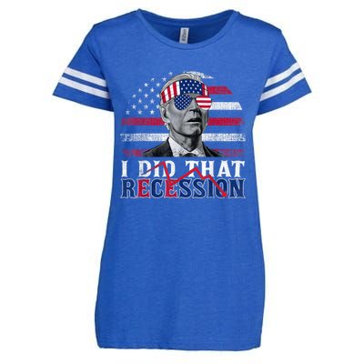 I Did That Biden Recession Funny Anti Biden Enza Ladies Jersey Football T-Shirt