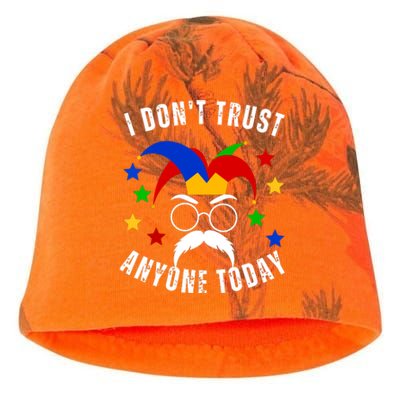 I Dont Trust Anyone Today Funny April Fools Day 1st April Kati - Camo Knit Beanie