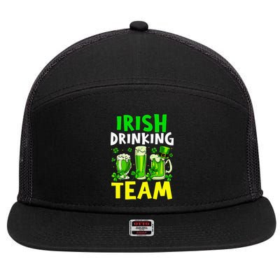 Irish Drinking Team Beer Day Happy Saint Patrick day 7 Panel Mesh Trucker Snapback Hat