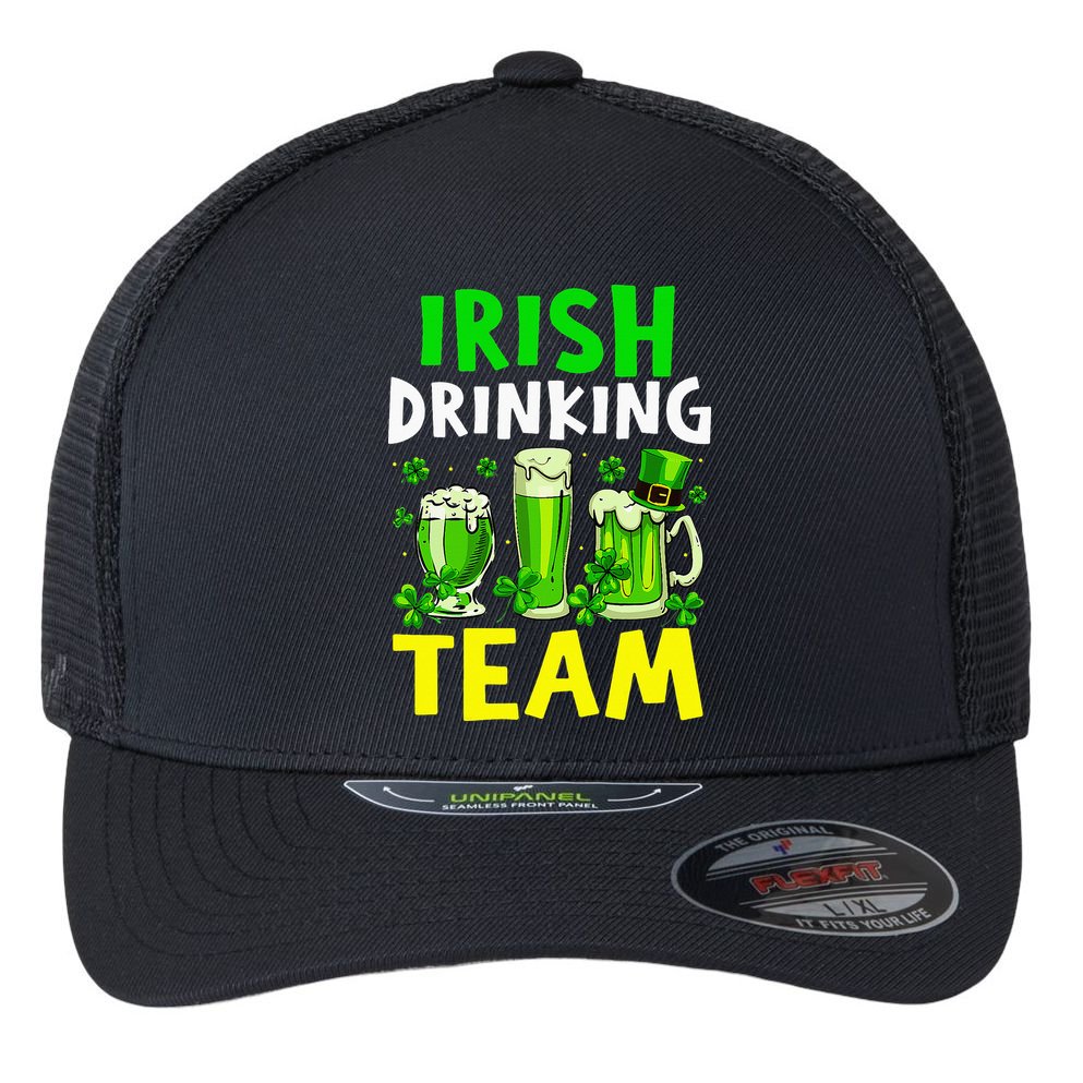 Irish Drinking Team Beer Day Happy Saint Patrick day Flexfit Unipanel Trucker Cap