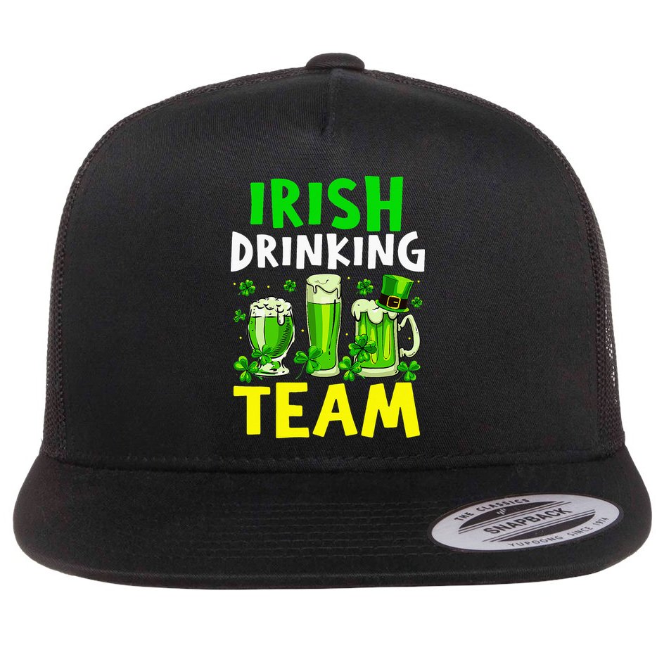 Irish Drinking Team Beer Day Happy Saint Patrick day Flat Bill Trucker Hat