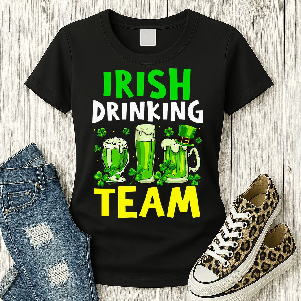 Irish Drinking Team Beer Day Happy Saint Patrick day Womens T-Shirt