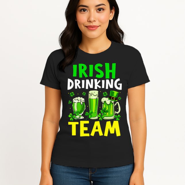 Irish Drinking Team Beer Day Happy Saint Patrick day Womens T-Shirt