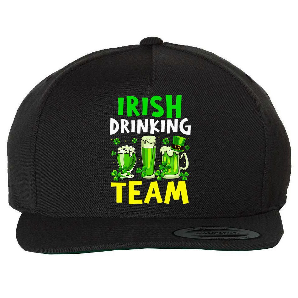 Irish Drinking Team Beer Day Happy Saint Patrick day Wool Snapback Cap