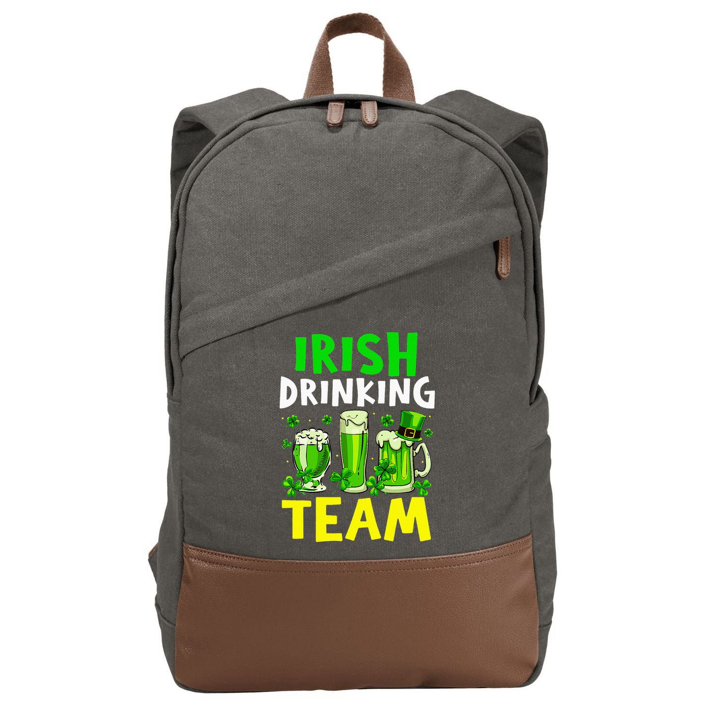 Irish Drinking Team Beer Day Happy Saint Patrick day Cotton Canvas Backpack