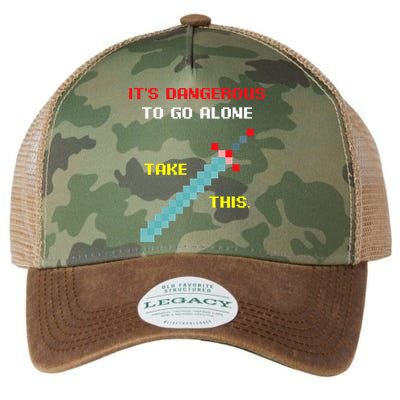 Its Dangerous To Go Alone Funny Gamer Video Game Legacy Tie Dye Trucker Hat