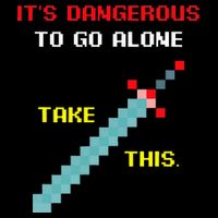 Its Dangerous To Go Alone Funny Gamer Video Game Impact Tech Backpack
