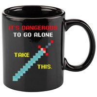 Its Dangerous To Go Alone Funny Gamer Video Game 11oz C Handle Ceramic Mug