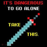 Its Dangerous To Go Alone Funny Gamer Video Game Flatbill Hat