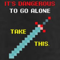 Its Dangerous To Go Alone Funny Gamer Video Game Golf Towel
