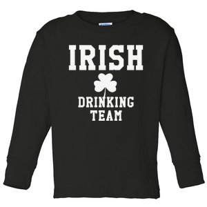 IRISH Drinking Team Saint Patrick's Day Tee Toddler Long Sleeve Shirt