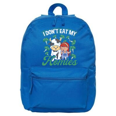 I Don T Eat My Homies Veganism Great Gift 16 in Basic Backpack