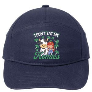 I Don T Eat My Homies Veganism Great Gift 7-Panel Snapback Hat