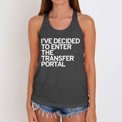 I’Ve Decided To Enter The Transfer Portal Women's Knotted Racerback Tank