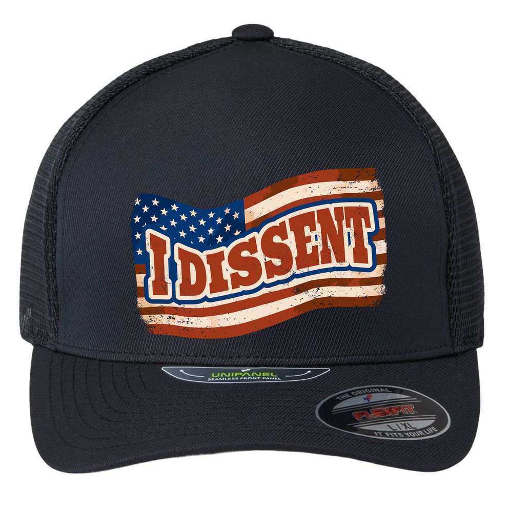 I Dissent USA Flag Vintage Flexfit Unipanel Trucker Cap
