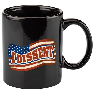 I Dissent USA Flag Vintage 11oz C Handle Ceramic Mug