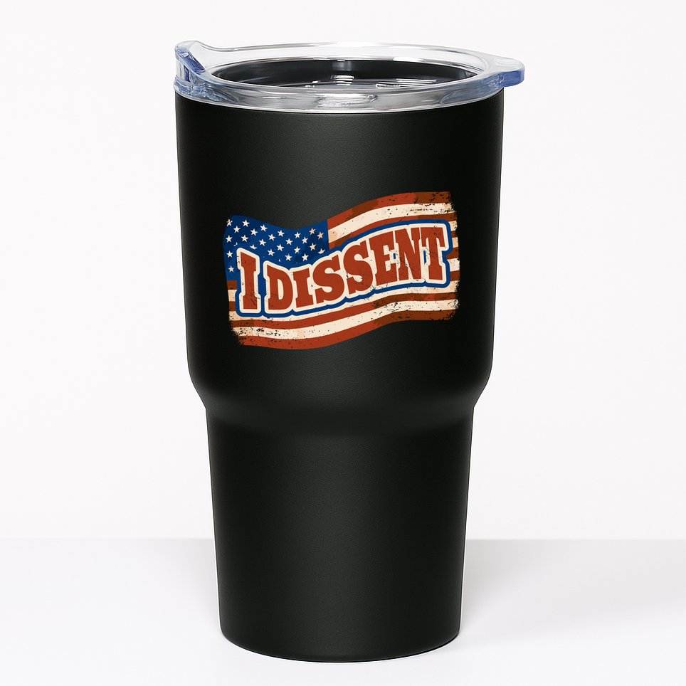 I Dissent USA Flag Vintage Tumbler