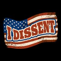 I Dissent USA Flag Vintage Poster