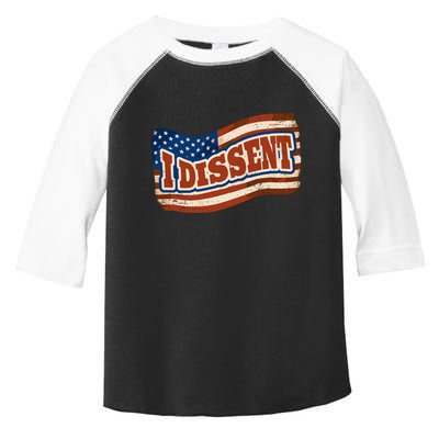 I Dissent USA Flag Vintage Toddler Fine Jersey T-Shirt