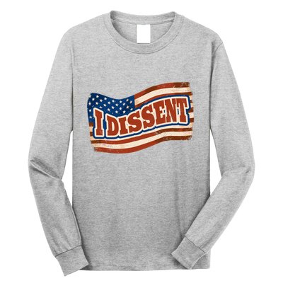 I Dissent USA Flag Vintage Long Sleeve Shirt