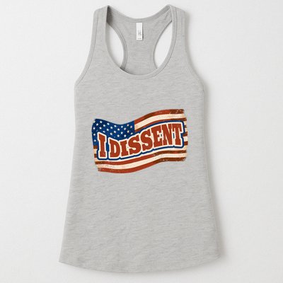 I Dissent USA Flag Vintage Womens Tank Top