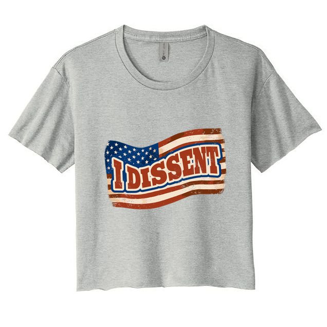 I Dissent USA Flag Vintage Crop Top
