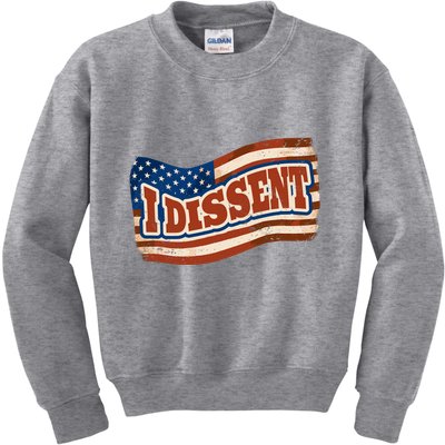 I Dissent USA Flag Vintage Kids Sweatshirt