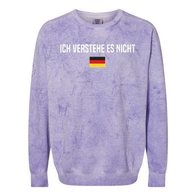 I Dont Understand In German Language Germany German Saying Colorblast Crewneck Sweatshirt