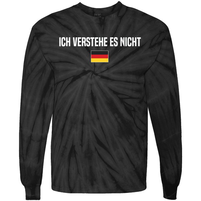 I Dont Understand In German Language Germany German Saying Tie-Dye Long Sleeve Shirt