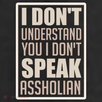 I Don't Understand You I Don't Speak Assholian Funny Trucker Hat