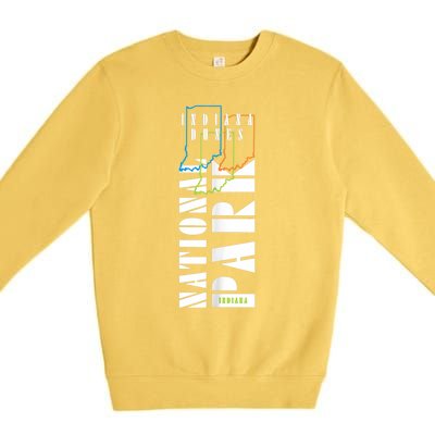 Indiana Dunes Us National Park Nature Lover Hiking Souvenir Great Gift Premium Crewneck Sweatshirt